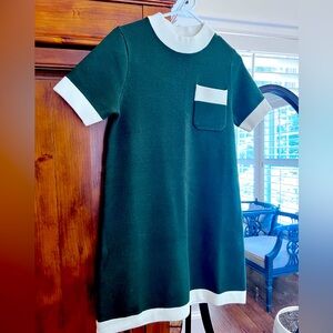Tuckernuck Forrest Green Merritt Wool Blend Tshirt Sweater Dress Size XS